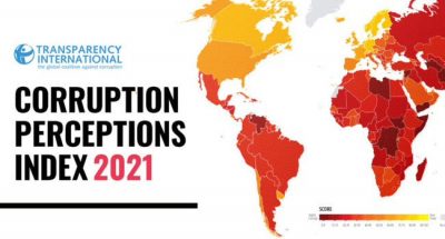 TI’s 2021 Corruption Perceptions Index Report drops Nigeria 5 places, ranks country 154 of 180