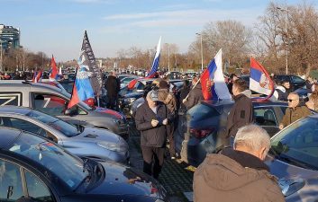 Mass motor rally in support for Russia held in Belgrade