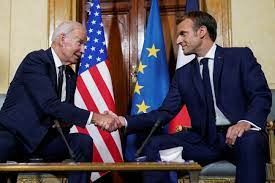 Biden congratulates Macron on re-election