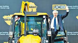 Boris Johnson sparks outrage in India with bulldozer photo shoot