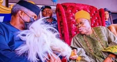 Osinbajo receives Olubadan’s royal blessing over 2023 presidency, as Vice President visits Oyo