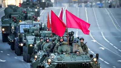 Russian military practices for Victory Day Parade in Moscow