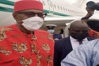 BREAKING: Buhari arrives Enugu enroute Ebonyi