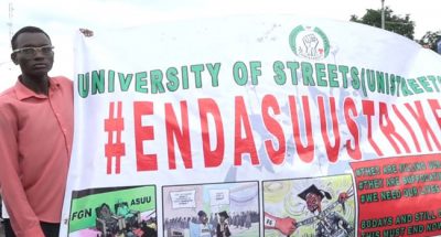 Students’ protest against ASUU strike enters day two in Benin Varsity