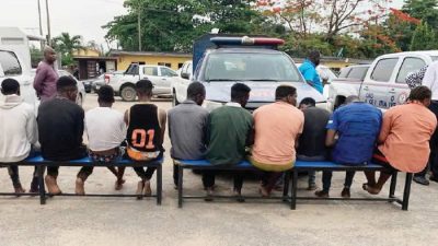 JUNGLE JUSTICE: Lagos Police parades arrested suspected killers of sound engineer in Lekki