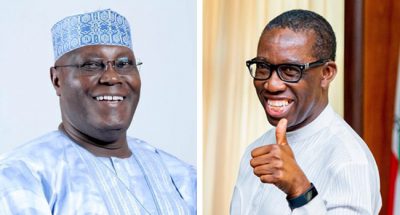 2023: Nigeria’s leading opposition candidate, Atiku, picks serving Governor Okowa as running mate