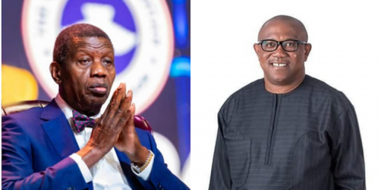 REDEEMED CHURCH: Weeks after Tinubu’s visit earned Adeboye insults, Peter Obi’s presence Friday showed direction of members’ votes