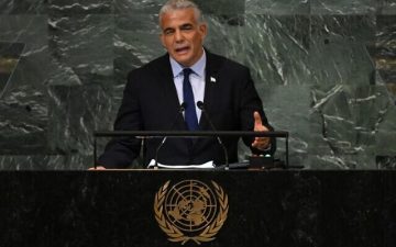 At UN, Lapid calls for two-state solution, says world choosing ‘easy option’ on Iran