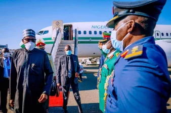 Buhari arrives New York for 77th UN General Assembly