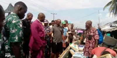 FLOOD: Bishop visits IDP camp in Delta, donates food, other materials