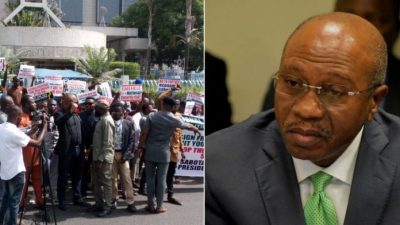Sack Emefiele now, Nigerian youths get involved as protesters storm CBN headquarters