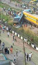 Sad day, as train crushes loaded govt staff bus in Lagos accident