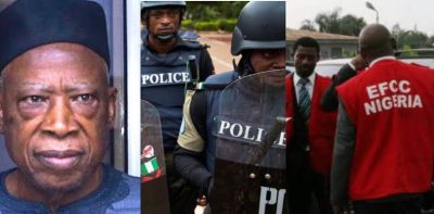 Police officers block EFCC agents from raiding Abdullahi Adamu’s residence as APC chairman defies pressure to resign – Report