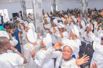 PHOTO NEWS: Primate Babatunde Ayodele’s INRI Church service for nation’s good, others at Oke Afa, Lagos on Sunday