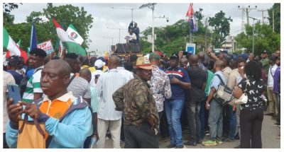 Protesters break down NASS gate, force way into premises