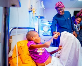 MISSING INTESTINE: Gov Sanwo-Olu visits 12-year-old boy at LASUTH, takes over medical care, expenses