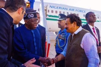 After 15-hour journey, Tinubu arrives India, straight to investment meeting