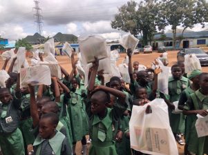 Al-Fattah Foundation distributes learning materials to students in Lagos school