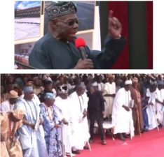 SACRILEGE: Obasanjo commands Yoruba Obas saying, “All stand, greet, sit down!”