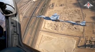 Kremlin explains why fighter jets escorted Putin’s flight to Middle East