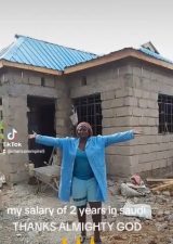 Lady returns home, uses 2 years savings in Saudi Arabia to build house